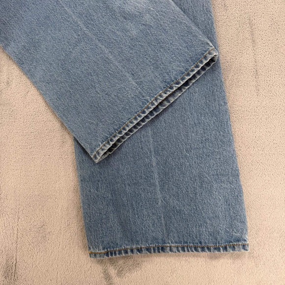 Levis Premium Ribcage Wide Leg Jeans Light Wash Blue Super High Rise 27x32 NEW - Picture 9 of 14